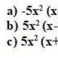 La forme factorisée de l'expression 4) est: