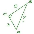 Je peux utiliser le théorème de Pythagore.